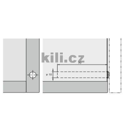 Push to open pin do hrany dlouh� �ed�