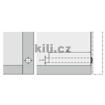 Push to open pin siln� do hrany dlouh� �ed�