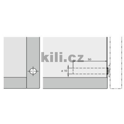 Push to open magnet do hrany kr�tk� antracitov�