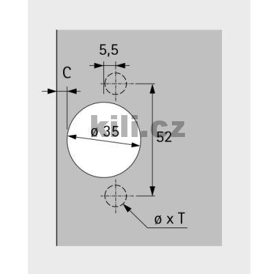 Z�v�s SENSYS clip nalo�en� 95� s tlumen�m na vrut rozte� 52mm