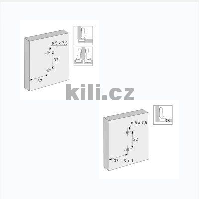 Podlo�ka SENSYS 8099 s nav�d�c�mi �epy a speci�ln�mi vruty D 0,00 mm, obsidi�n