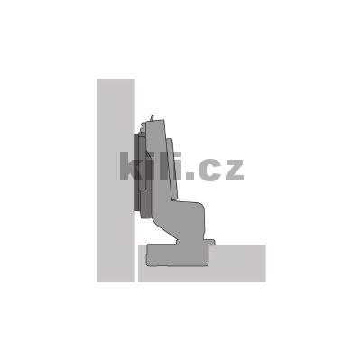 Z�v�s NOVISYS pro siln� dve�e vlo�en� 95� bez tlumen� s pru�inou, na vrut 52 mm, nikl