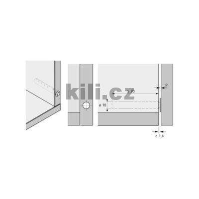 Push to open pin do hrany dlouh� antracitov�