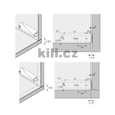 Push to open pin siln� k na�roubov�n� dlouh� antracitov�