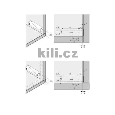 Push to open magnet k na�roubov�n� dlouh� �ed�