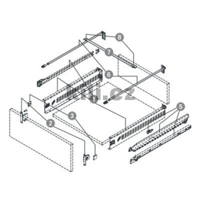 MULTITECH pod�ln� reling L500 b�l� sada