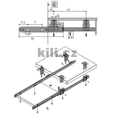 Kuli�kov� ��ste�n� v�suv KA 3434/550 na kl�vesnici 20kg