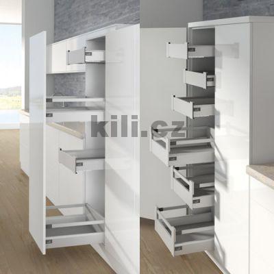 Bok z�suvky ARCITECH st��brn� lev� 126 mm, 550 mm