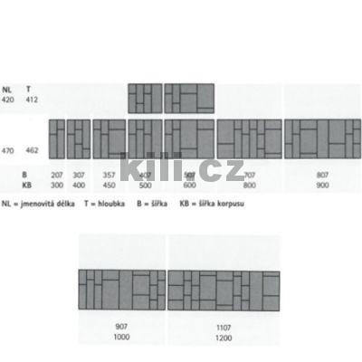 P��born�k ORGATRAY 590 pro ATIRA, 500 x 420 mm, st��brn�