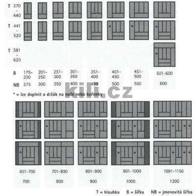 P��born�k ORGATRAY 440 pro ARCITECH a ATIRA antracit 250 mm, 520 mm
