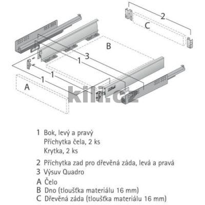 Sada bok�, krytek a p��chytek �ela ATIRA st��brn� 54 mm, 470 mm s rozp�rn�mi pouzdry - V�prodej jen do vyprod�n� z�sob!