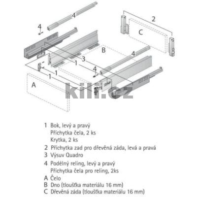 Sada bok�, krytek a p��chytek �ela ATIRA st��brn� 70 mm, 300 mm s rozp�rn�mi pouzdry
