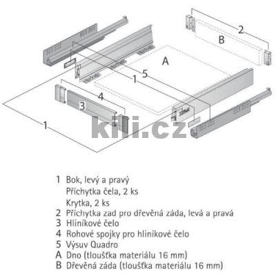 Sada bok�, krytek a p��chytek �ela ATIRA st��brn� 70 mm, 420 mm s rozp�rn�mi pouzdry