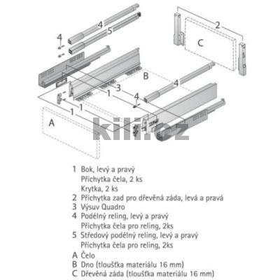 Sada bok�, krytek a p��chytek �ela ATIRA st��brn� 70 mm, 420 mm s rozp�rn�mi pouzdry