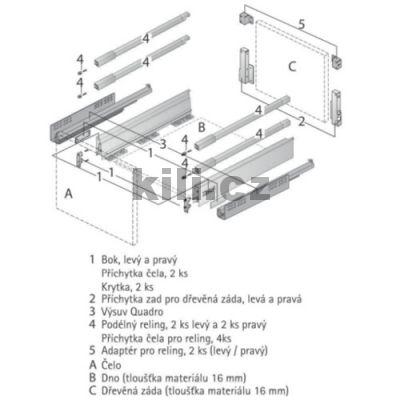 Sada bok�, krytek a p��chytek �ela ATIRA b�l� 70 mm, 350 mm s rozp�rn�mi pouzdry - V�prodej jen do vyprod�n� z�sob!