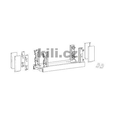 Bok z�suvky Avantech YOU Inlay lev� st��brn� 187 mm, 350 mm