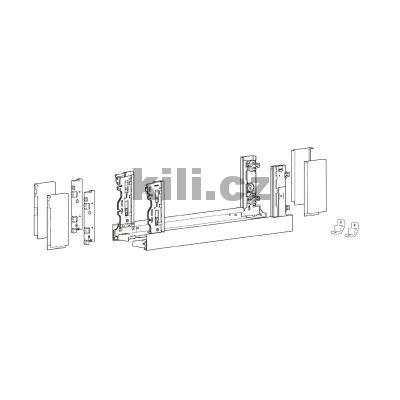 Bok z�suvky Avantech YOU Inlay prav� st��brn� 187 mm, 350 mm