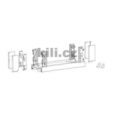 Bok z�suvky Avantech YOU Inlay prav� st��brn� 187 mm, 500 mm