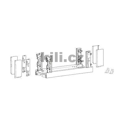 Bok z�suvky Avantech YOU Inlay lev� st��brn� 187 mm, 600 mm