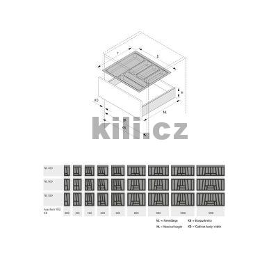 P��born�k ORGATRAY 740 pro AvanTech YOU, 500 x 800 mm, st��brn�