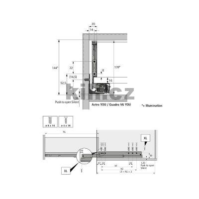Sada bok� Avantech YOU b�l� 139 mm, 650 mm