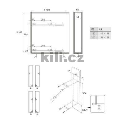 �eln� v�suv Lario 100, ���ka korpusu 150, 2patrov�, chrom