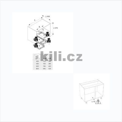 R�m nosn� Orta, 450 mm, st��brn�