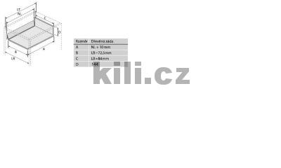 Kompletn� z�suvka InnoTech ATIRA antracit 144 mm 350 mm 30 kg s tlumen�m