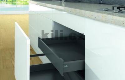 V�ce informac� o v�robku Kompletn� vnit�n� z�suvka ArciTech antracit 94 mm 550 mm 40 kg Push to open Silent