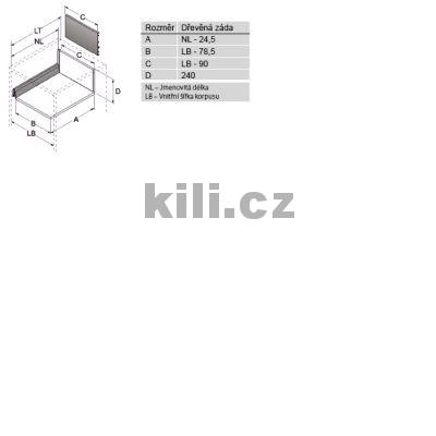 Kompletn� z�suvka ArciTech b�l� 250 mm 500 mm 40 kg Push to open Silent