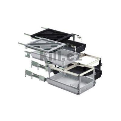 Kancel��sk� kontejner SYSTEMA TOP 2000 �ern� 730 mm 25 kg, 45 kg QUADRO DUPLEX 45, KA 270, plnov�suv s p�esahem