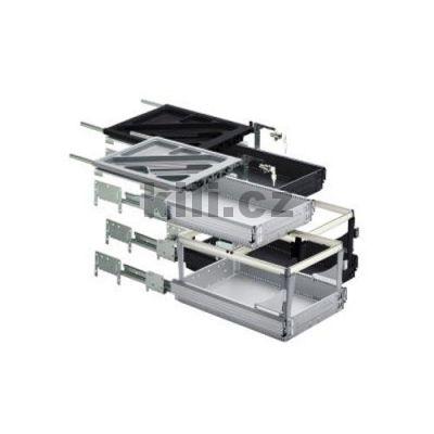 Kancel��sk� kontejner SYSTEMA TOP 2000 �ern� 730 mm 25 kg, 45 kg QUADRO DUPLEX 25, 45 plnov�suv s p�esahem
