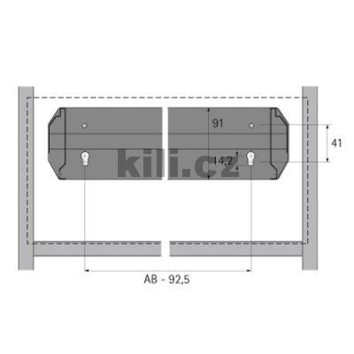 Systema Top 2000 vlo�en� m�stek EB392 ocel nikl/plast �ern�