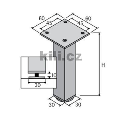 No�ka Lano SQ 30, 120 mm  hlin�k st��b��t� eloxovan�
