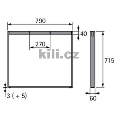 Stolov� konstrukce Change s hranat�mi nohami,alufini�