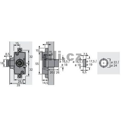 Z�mek Z23 t��cestn� na vrut, D25 nikl
