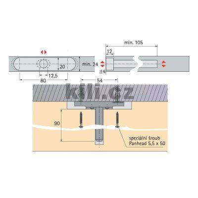 Policov� podp�ra TITAN II, pro tlou��ka police minimum 24 mm