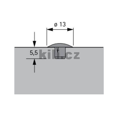 Krytka, pro pr�m�r vrt�n� 5 mm, �ed�