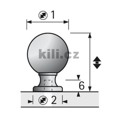 Knopka BONA chrom lesk