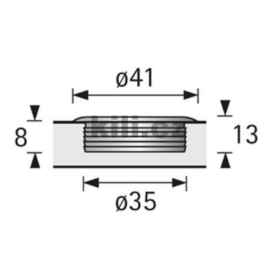 �chytka z�pustn� BORGOA pr�m�r 41 mm,nikl brou�en�