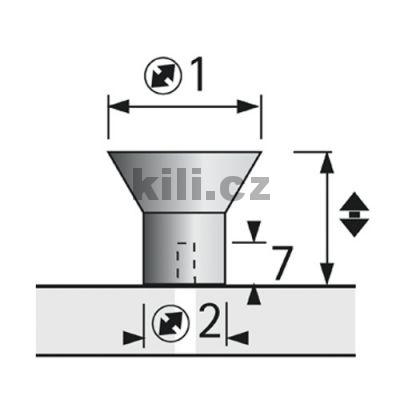 Knopka DANUM nerez brou�en�