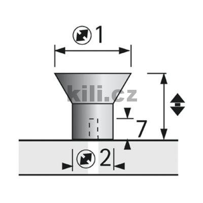 Knopka DANUM nerez brou�en�