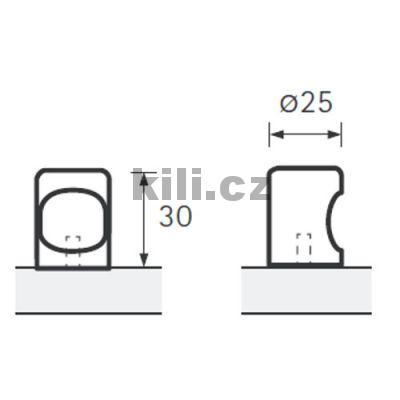 Knopka ALMUS chrom lesk