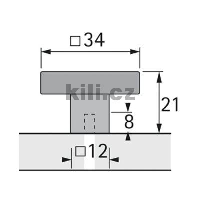 Knopka ARIMINI chrom lesk/�ern�