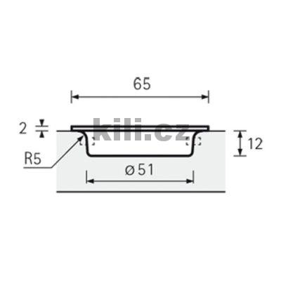 Z�pustn� �chytka APOLDA 65x65 kart��ovan� nerez