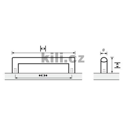 �chytka Narona 224, L 236, 12mm, nerez kart��ovan�