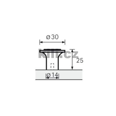 Knopka BARCINO �ern� mat vintage
