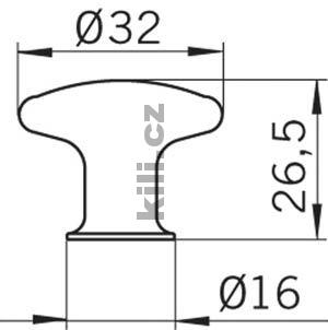 Knopka 913-32 ZN1 chrom