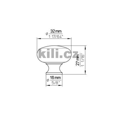 Knopka 913-32 PB12 �ern� mat