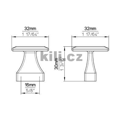 Knopka 2439-32 ZN87 zlat� brou�en� mat
